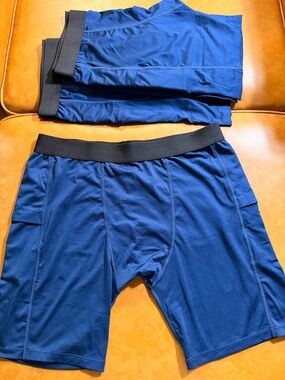 Men's Performance Boxer Briefs - Navy Blue - 3 Pair